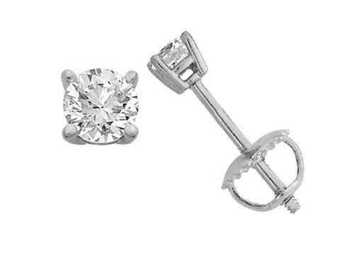 0.25 CTW 14K White  Gold Dimaond Stud Earrings