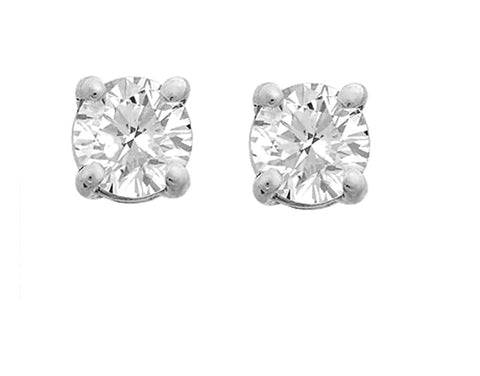 0.40 CTW 14K White  Gold Dimaond Stud Earrings
