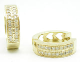 0.60 CTW 14K Yellow Gold DiamondHuggies/Hoop Earrings