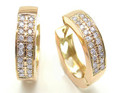 0.60 CTW 14K Rose Gold DiamondHuggies/Hoop Earrings