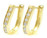 1/3ctw 14K Yellow Gold Diamond Hoop Earrings