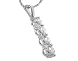 0.60CTW 14K White gold Diamond Journey Pendant/Necklace