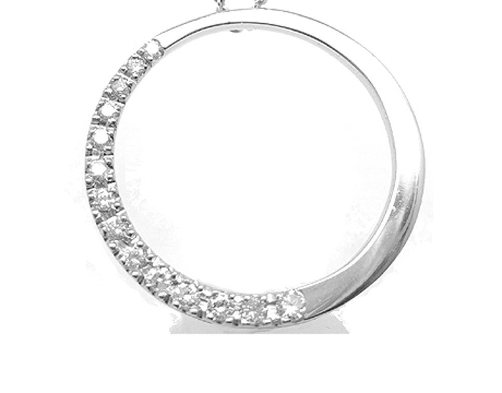 1/2 CTW Diamond Journey Heart Pendant /Necklace 14K White gold