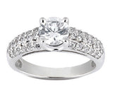 0.90CTW Diamond Engagement/ Wedding Ring 14K White Gold