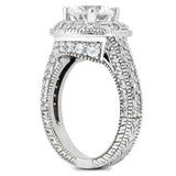 1.35CTW Diamond Solitaire Accent Engagement Ring 14K White Gold
